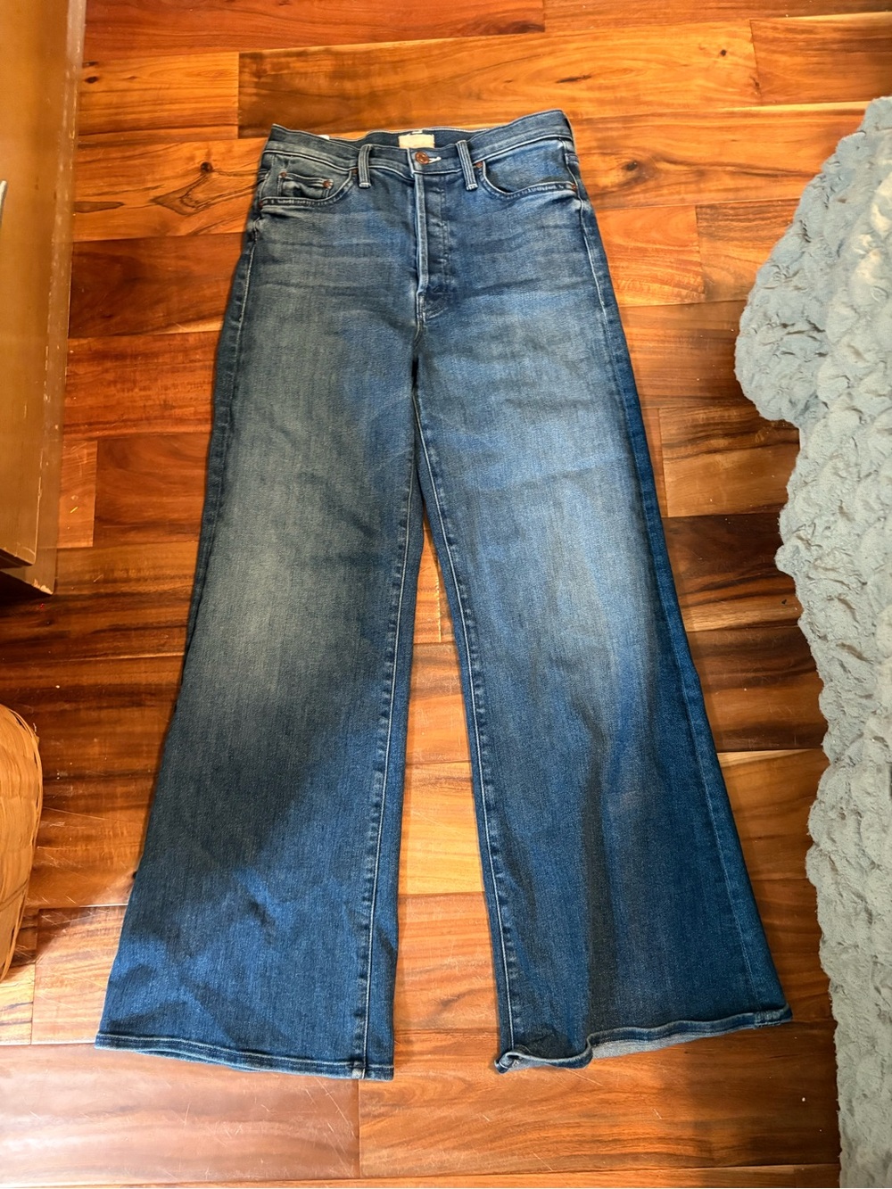 MOTHER The Tomcat Roller High Rise Wide Leg Jeans Size 28 Dark Wash (1493)